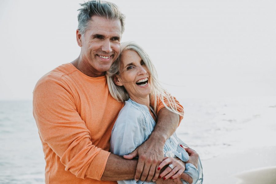 Happy senior couple spending time at the beach. Concepts about love,seniority and people